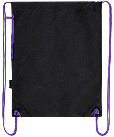 Мешок для обуви BRAUBERG плотный, карман на молнии, подкладка, 43х33 см, "Neon Purple", 271626