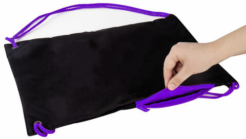 Мешок для обуви BRAUBERG плотный, карман на молнии, подкладка, 43х33 см, "Neon Purple", 271626