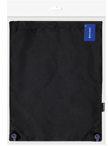 Мешок для обуви BRAUBERG плотный, карман на молнии, подкладка, 43х33 см, "Neon Purple", 271626