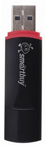 Флеш-диск 16 GB, SMARTBUY Crown, USB 2.0, черный, SB16GBCRW-K