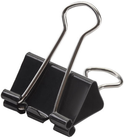 Зажимы для бумаг STAFF "EVERYDAY", КОМПЛЕКТ 12 шт., 25 мм, на 100 листов, черные, картонная коробка, 224607