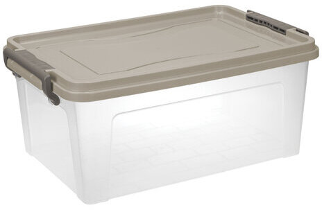 Ящик 14 л, с крышкой на защелках, для хранения, 18х43х28 см, пластиковый, прозрачный IDEA, М2866