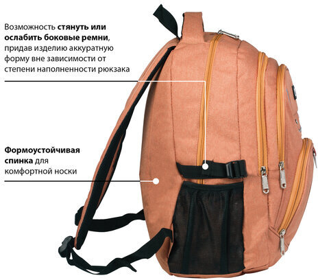 Рюкзак BRAUBERG для старших классов/студентов/молодежи, "Каньон", 30 литров, 46х31х18 см, 225519