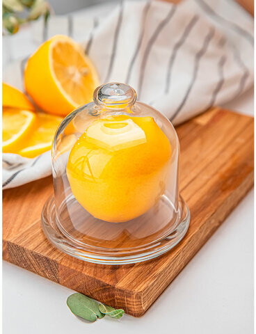 Лимонница с крышкой, высота 105 мм, стекло, PASABAHCE "БЕЙЗИК", фирменная коробка, 98397