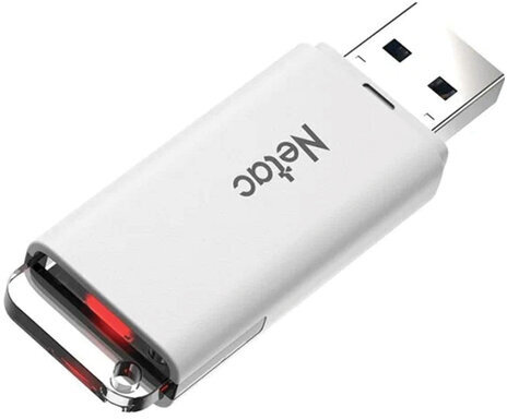 Флеш-диск 32GB NETAC U185, USB 2.0, белый, NT03U185N-032G-20WH
