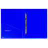 Папка с металлическим скоросшивателем и внутренним карманом BRAUBERG "Neon", 16 мм, синяя, до 100 листов, 0,7 мм, 227467