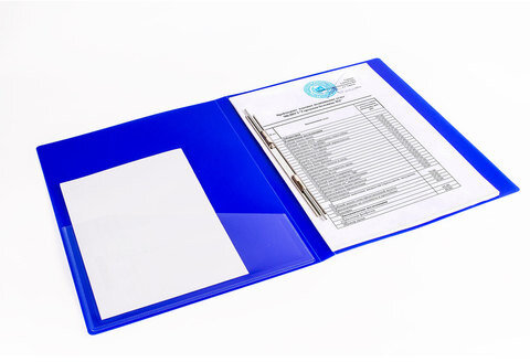 Папка с металлическим скоросшивателем и внутренним карманом BRAUBERG "Neon", 16 мм, синяя, до 100 листов, 0,7 мм, 227467