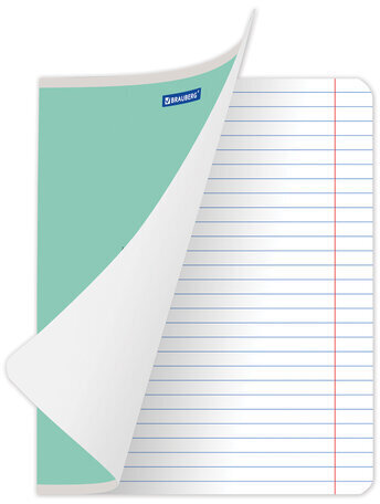 Тетрадь 12 л. BRAUBERG КЛАССИКА NEW линия, обложка картон, ЗЕЛЕНАЯ, 105691