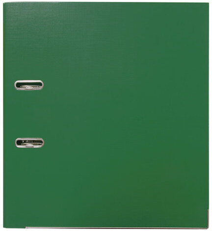 Папка-регистратор BRAUBERG "EXTRA", 75 мм, зеленая, двустороннее покрытие пластик, металлический уголок, 228573