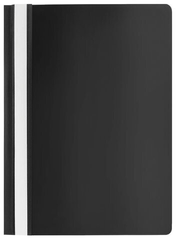 Скоросшиватель пластиковый STAFF, А4, 100/120 мкм, черный, 229239