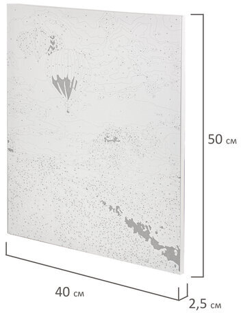 Картина по номерам 40х50 см, ОСТРОВ СОКРОВИЩ "Лавандовое поле", на подрамнике, акриловые краски, 3 кисти, 662459