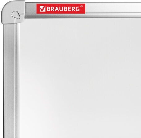 Доска магнитно-маркерная (80х100 см), алюминиевая рамка, ГАРАНТИЯ 10 ЛЕТ, РОССИЯ, BRAUBERG Стандарт, 236896