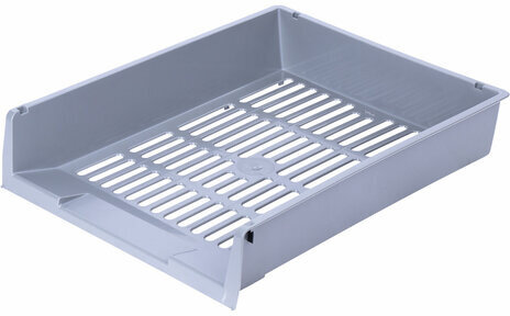 Лотки горизонтальные для бумаг, КОМПЛЕКТ 3 шт., 340х270х70 мм, серый, BRAUBERG "Office", 237256