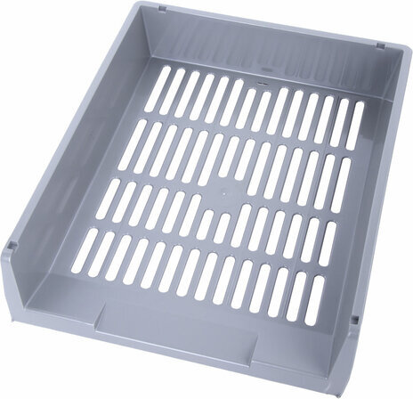 Лотки горизонтальные для бумаг, КОМПЛЕКТ 3 шт., 340х270х70 мм, серый, BRAUBERG "Office", 237256