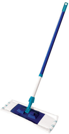 Швабра с флаундером 40 см, телескопический черенок 130 см, еврорезьба, МОП микрофибра (ТИП К), YORK &quot;Smart&quot;, 81140