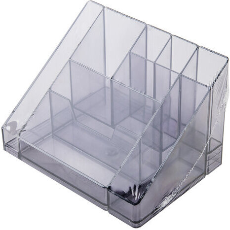 Подставка-органайзер BRAUBERG GRAND OFFICE, 9 отделений, 115х160х105 мм, тонированная серая, 238099, ОР11