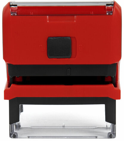 Штамп самонаборный 5-стр, 58х22 мм, синий, TRODAT 4913P4/DB, корпус КРАСНЫЙ, КАССЫ В КОМПЛЕКТЕ, 43219