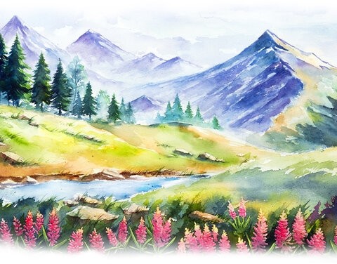 Папка для акварели, А4, 10 л., 180 г/м2, ПИФАГОР, 210х297 мм, ГОСТ 7277-77, 126965