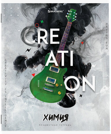 Тетрадь предметная "SPORT CLUB" 48 л., обложка картон, ХИМИЯ, клетка, подсказ, BRAUBERG, 404805