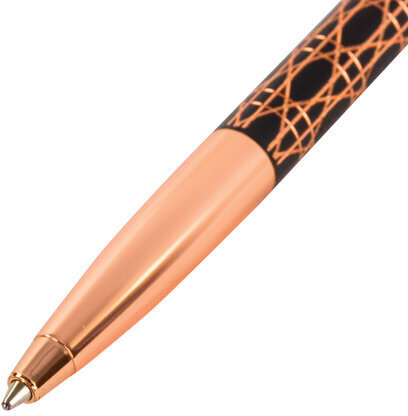 Ручка подарочная шариковая GALANT "Interlaken", корпус золотистый с черным, золотистые детали, пишущий узел 0,7 мм, синяя, 141663