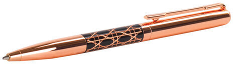 Ручка подарочная шариковая GALANT "Interlaken", корпус золотистый с черным, золотистые детали, пишущий узел 0,7 мм, синяя, 141663