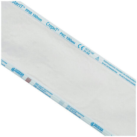 Рулон комбинированный плоский ВИНАР СТЕРИТ, для ПАРОВОЙ/ГАЗОВОЙ стерилизации, 100 мм х 200 м