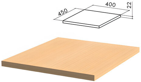 Крышка для тумбы приставной (код 640144) "Монолит", 400х450х22 мм, бук бавария, ТМ01.1