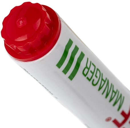 Маркер стираемый для белой доски КРАСНЫЙ, STAFF "Manager" WBM-491, 5 мм, с клипом, 151493