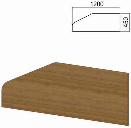 Экран-перегородка к столам "Арго", шириной 1200 мм, орех