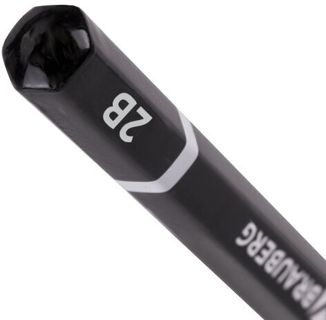 Карандаш чернографитный BRAUBERG, 1 шт., "Touch line", 2В, корпус черный, заточенный, 180623