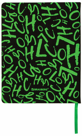 Дневник 1-11 класс 48 л., кожзам (твердая с поролоном), флуоресцентный, BRAUBERG, "ШРИФТ", 105983