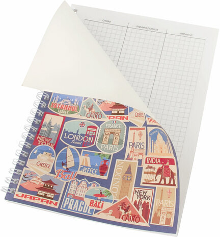 Тетрадь-словарь для записи иностранных слов А5 48 л., гребень, клетка, BRAUBERG, 403563