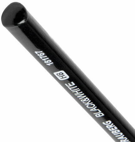 Карандаш чернографитный BRAUBERG "Black&White", 1 шт., HB, корпус черно-белый, 181767