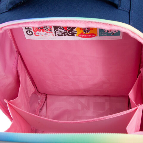 Ранец GRIZZLY, анатомическая спинка, LED лампочки, для девочек, "STAR UNICORN", 37х26х16 см, RG-265-2/1