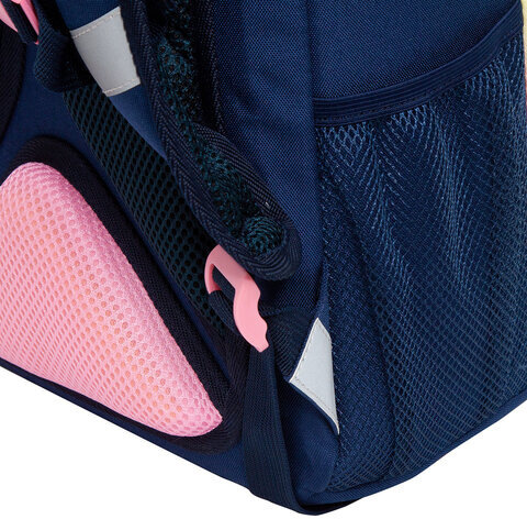 Ранец GRIZZLY, анатомическая спинка, LED лампочки, для девочек, "STAR UNICORN", 37х26х16 см, RG-265-2/1