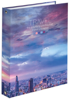 Тетрадь на кольцах А5 165х215 мм, 120 л., твердый картон, клетка, BRAUBERG, &quot;Travel&quot;, 404080