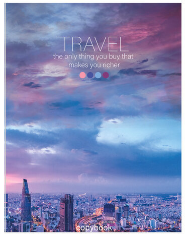 Тетрадь на кольцах А5 165х215 мм, 120 л., твердый картон, клетка, BRAUBERG, "Travel", 404080