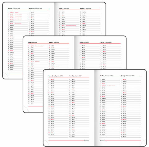 Ежедневник датированный 2024 А5 138x213 мм BRAUBERG "Select", балакрон, черный, 114877