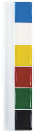 Краски акварельные ЮНЛАНДИЯ "ВЕСЁЛЫЙ ШМЕЛЬ", медовые, 6 цветов, КЛАССИЧЕСКИЕ, картон, 191318