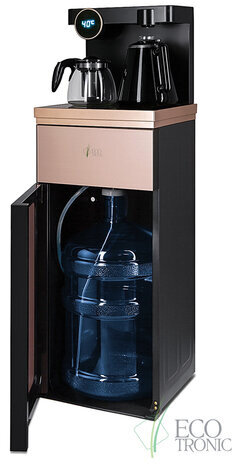 Кулер для воды с чайником, БЕЗ ОХЛАЖДЕНИЯ, ECOTRONIC TB12-LNR Tea Bar, напольный, шкаф, 2 крана, 12370