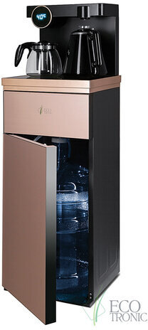 Кулер для воды с чайником, БЕЗ ОХЛАЖДЕНИЯ, ECOTRONIC TB12-LNR Tea Bar, напольный, шкаф, 2 крана, 12370