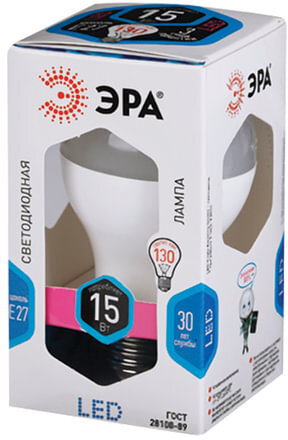 Лампа светодиодная ЭРА, 15 (130) Вт, цоколь E27, грушевидная, холодный белый свет, 25000 ч., LED smdA60-15w-840-E27, Б0020593