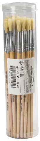 Кисть BRAUBERG, щетина, круглая, № 4, 200195