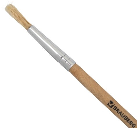 Кисть BRAUBERG, щетина, круглая, № 4, 200195