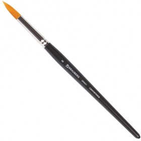 Кисть художественная проф. BRAUBERG ART CLASSIC, синтетика жесткая, круглая, № 8, короткая ручка, 200651