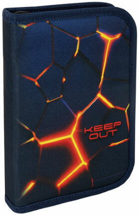 Пенал BRAUBERG, 1 отделение, 2 откидные планки, полиэстер, 21х14 см, &quot;Keep out&quot;, 270719