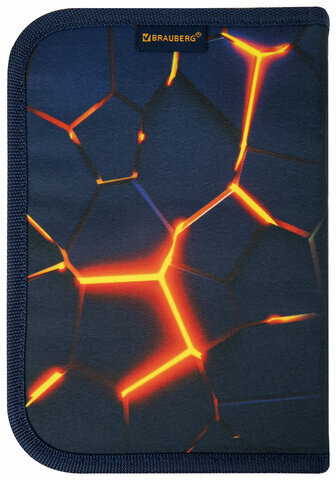 Пенал BRAUBERG, 1 отделение, 2 откидные планки, полиэстер, 21х14 см, "Keep out", 270719