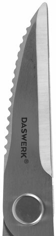 Ножницы кухонные DASWERK, 230 мм, разборные, с открывашками, зазубренные, 608906