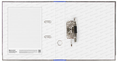 Папка-регистратор BRAUBERG, фактура стандарт, с мраморным покрытием, 50 мм, синий корешок, 220984