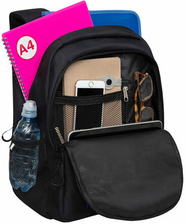 Рюкзак GRIZZLY школьный, анатомическая спинка, 3 отделения, для мальчиков, "NO FEAR", 42х31х22 см, RU-332-2/4